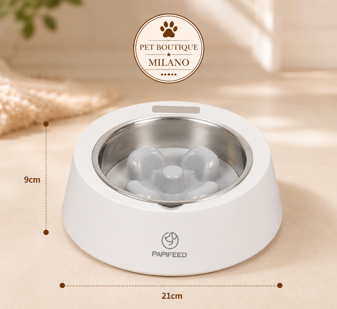 Ciotola Smart per Cani con Bilancia Digitale | Slow Feeder Antingozzamento Premium