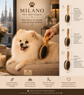 Spazzola Doppia Professionale per Cani in Bambù Naturale | Districante Pelo Lungo e Sottopelo