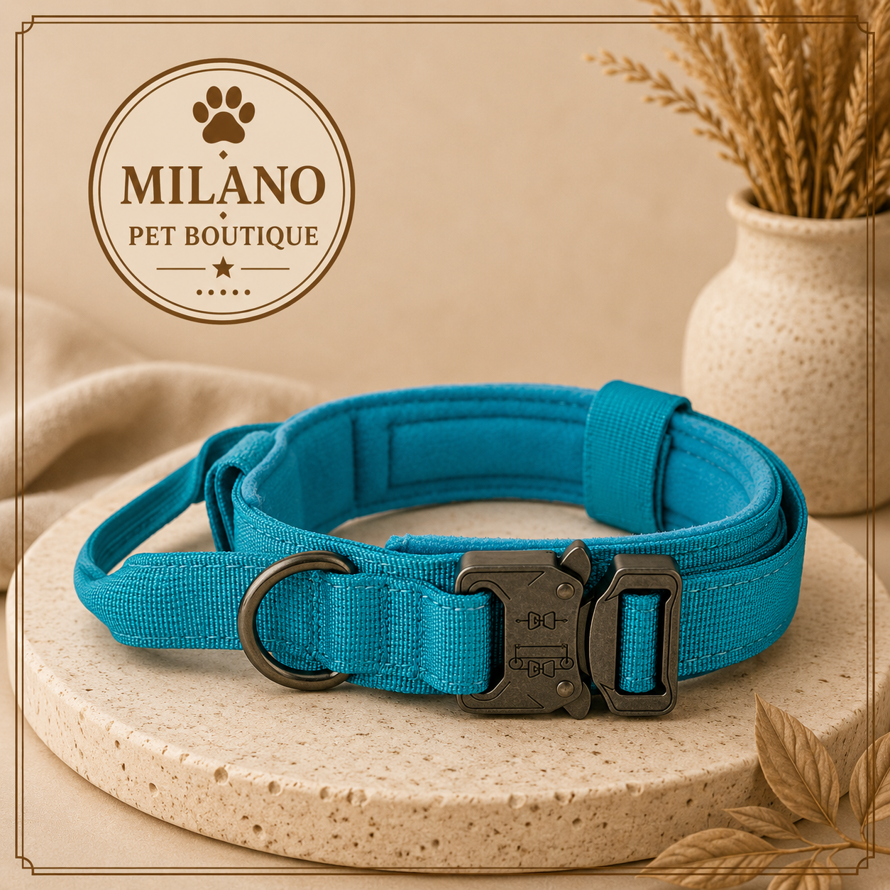 Collare Tattico Regolabile per Cani di Taglia Media e Grande – Nylon Rinforzato con Fibbia in Acciaio