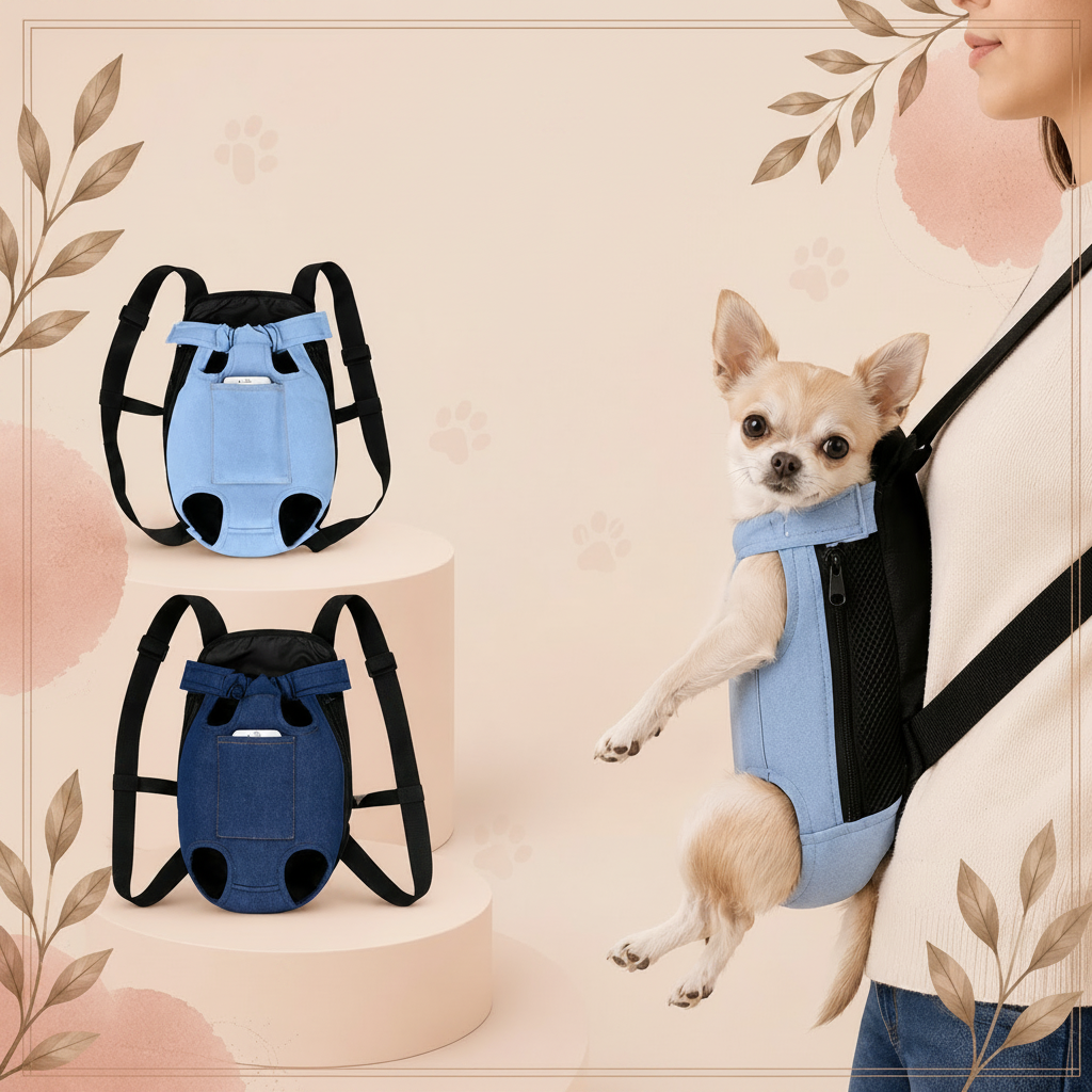 Zaino Trasportino per Cani Piccola Taglia – Traspirante Outdoor Regolabile