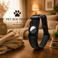 Collare Cane con Porta AirTag Riflettente | Anti Smarrimento Regolabile Premium – Milano PET Boutique