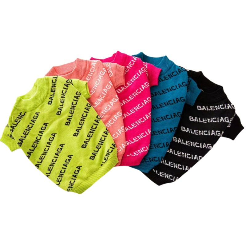 Maglione per cani stampe con lettere