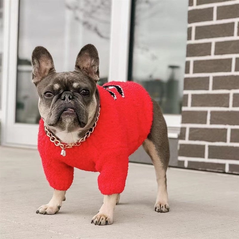 Maglione per cani con logo in maglia