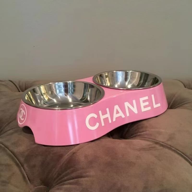 Set di 2 Ciotole Doppie per Cani in Acciaio Inox