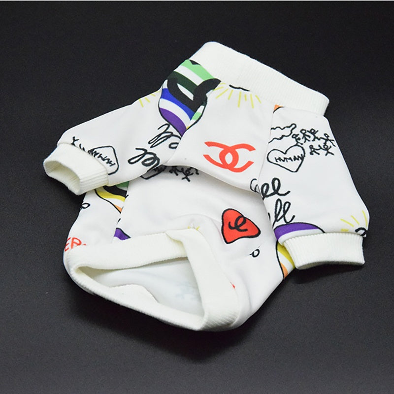 T-shirt con logo e stampa artistica per Cani