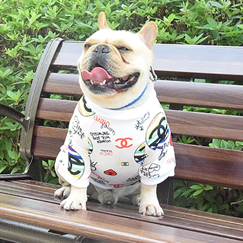 T-shirt con logo e stampa artistica per Cani