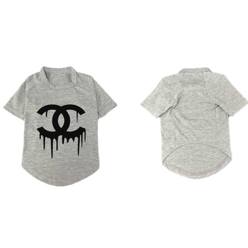 T-shirt per cani in cotone con logo