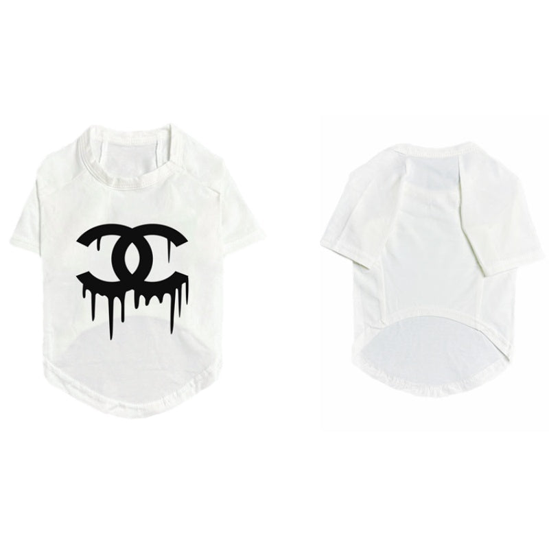 T-shirt per cani in cotone con logo