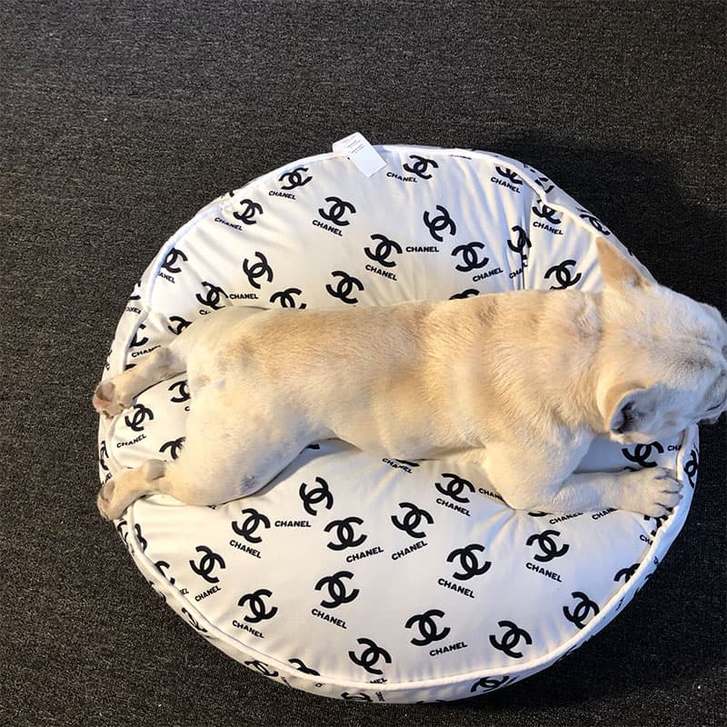 Cuscino rotondo con monogramma per cani