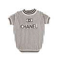 Maglione per cani con righe e logo