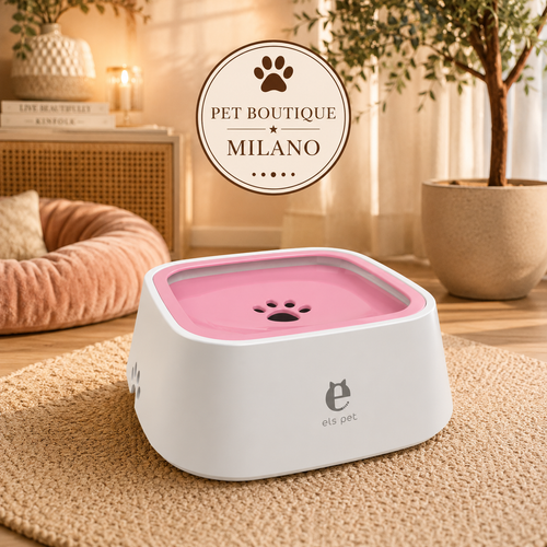 Ciotola Anti Schizzo per Cani 1L – Dispenser Acqua Anti Rovesciamento con Galleggiante