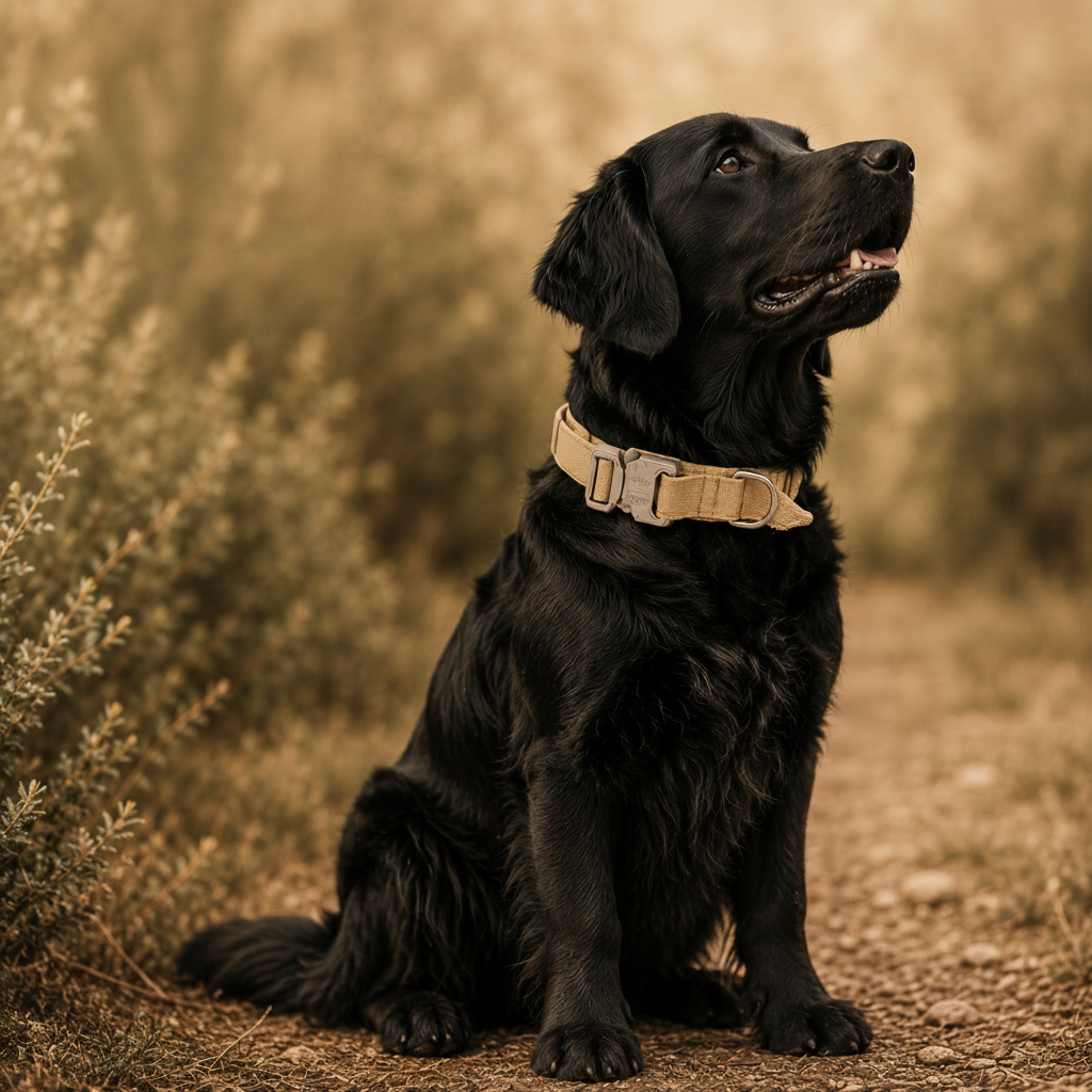 Collare Tattico Regolabile per Cani di Taglia Media e Grande – Nylon Rinforzato con Fibbia in Acciaio