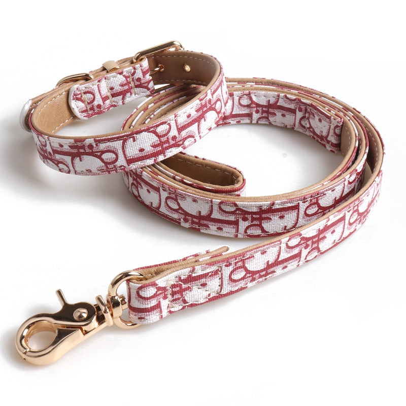 Set Collare e guinzaglio per cani in 3 colori