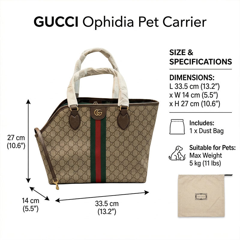 Borsa trasportino per cani  Ophidia GG Supreme