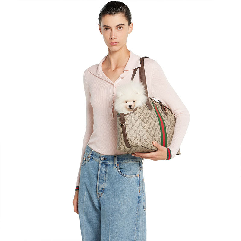 Borsa trasportino per cani  Ophidia GG Supreme