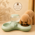 Ciotola Doppia Automatica per Cani con Dispenser Acqua – Design Moderno Mezzaluna