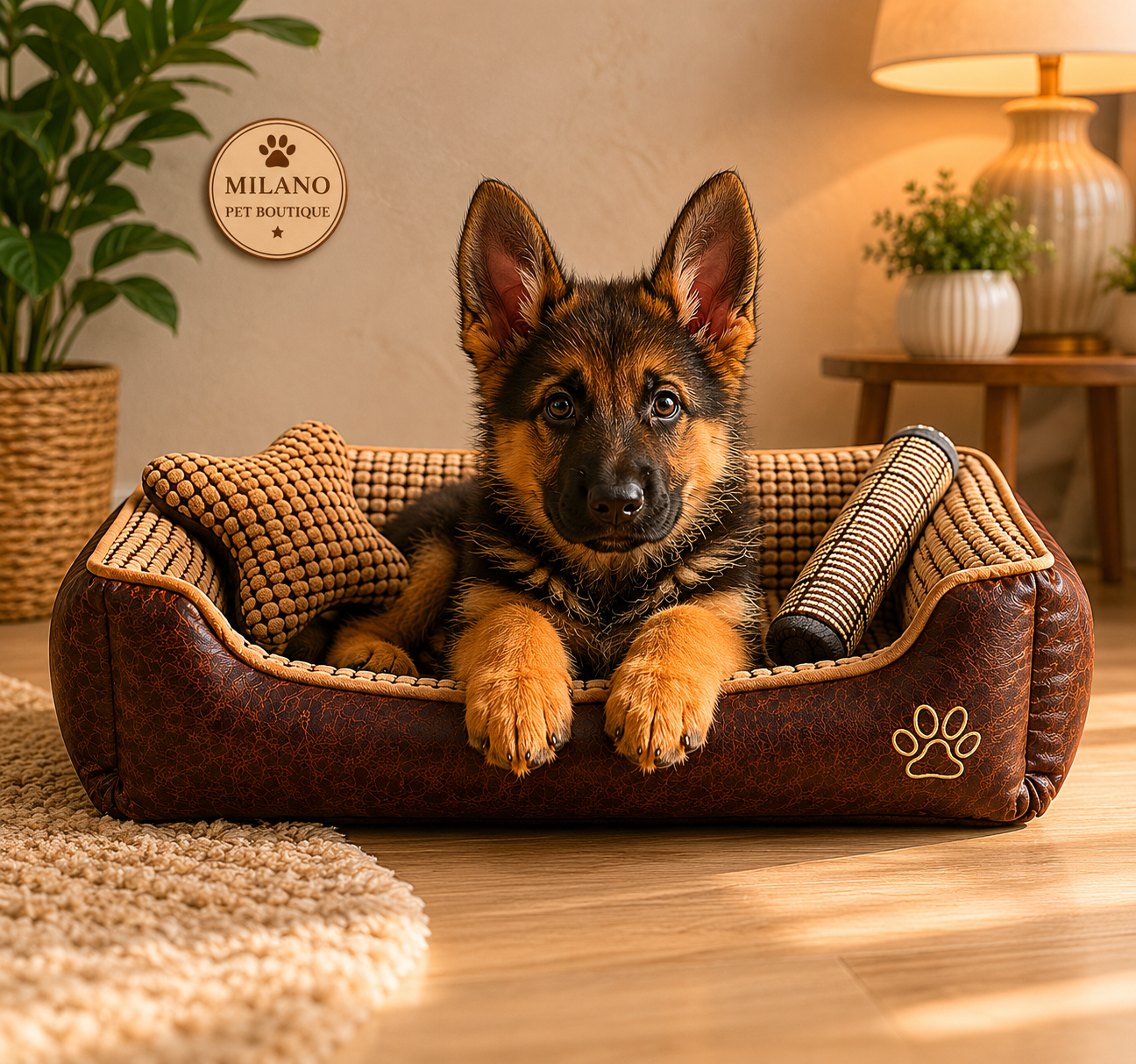 Cuccia Premium per Cani con Coperta e Cuscino Morbido – Lettino Elegante per Interni