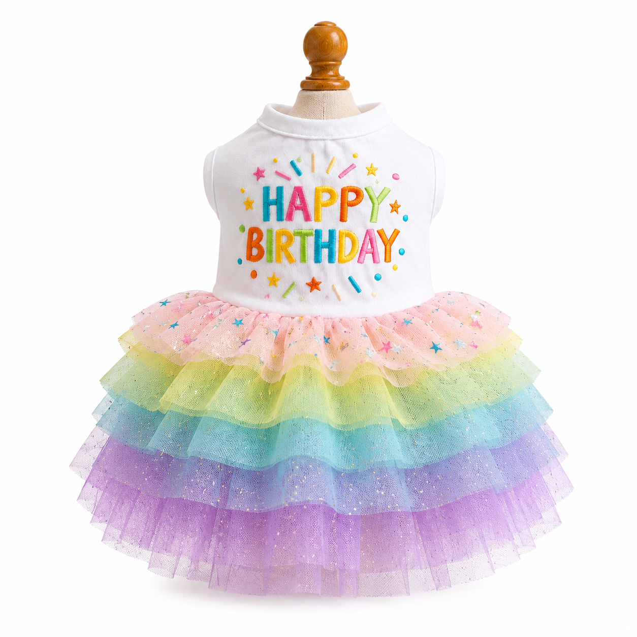 Vestitino Tutu Arcobaleno per Cani – Abito Elegante da Festa