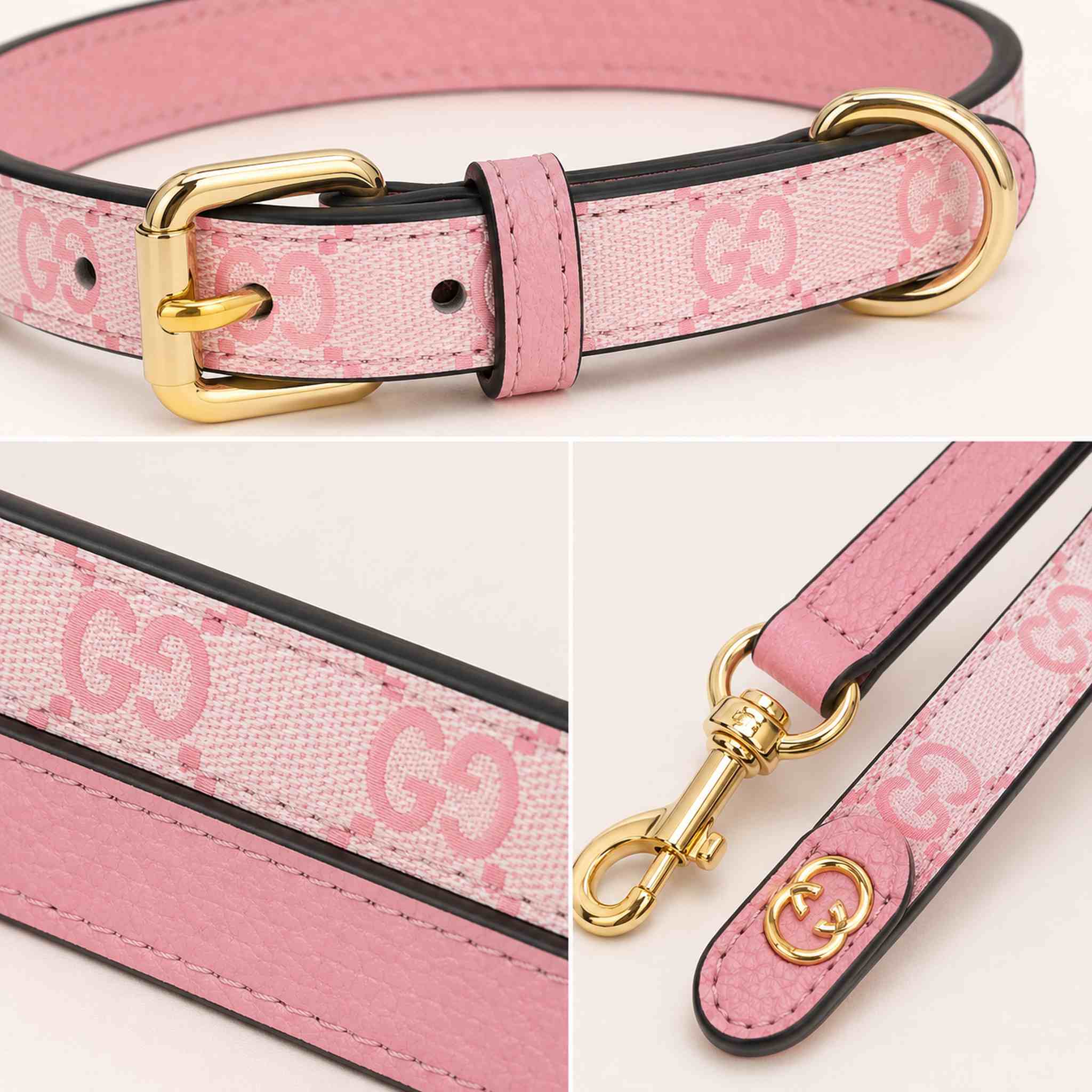 Set Collare e Guinzaglio per cani luxury GG