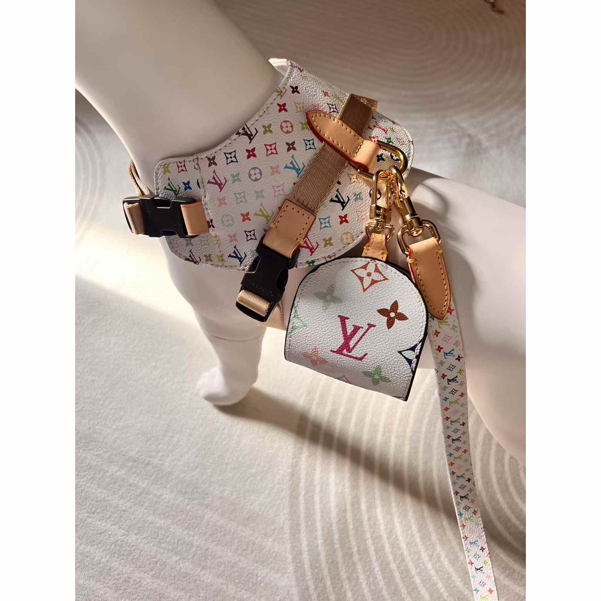 Set Pettorina Guinzaglio e porta sacchetti per cani Luxury