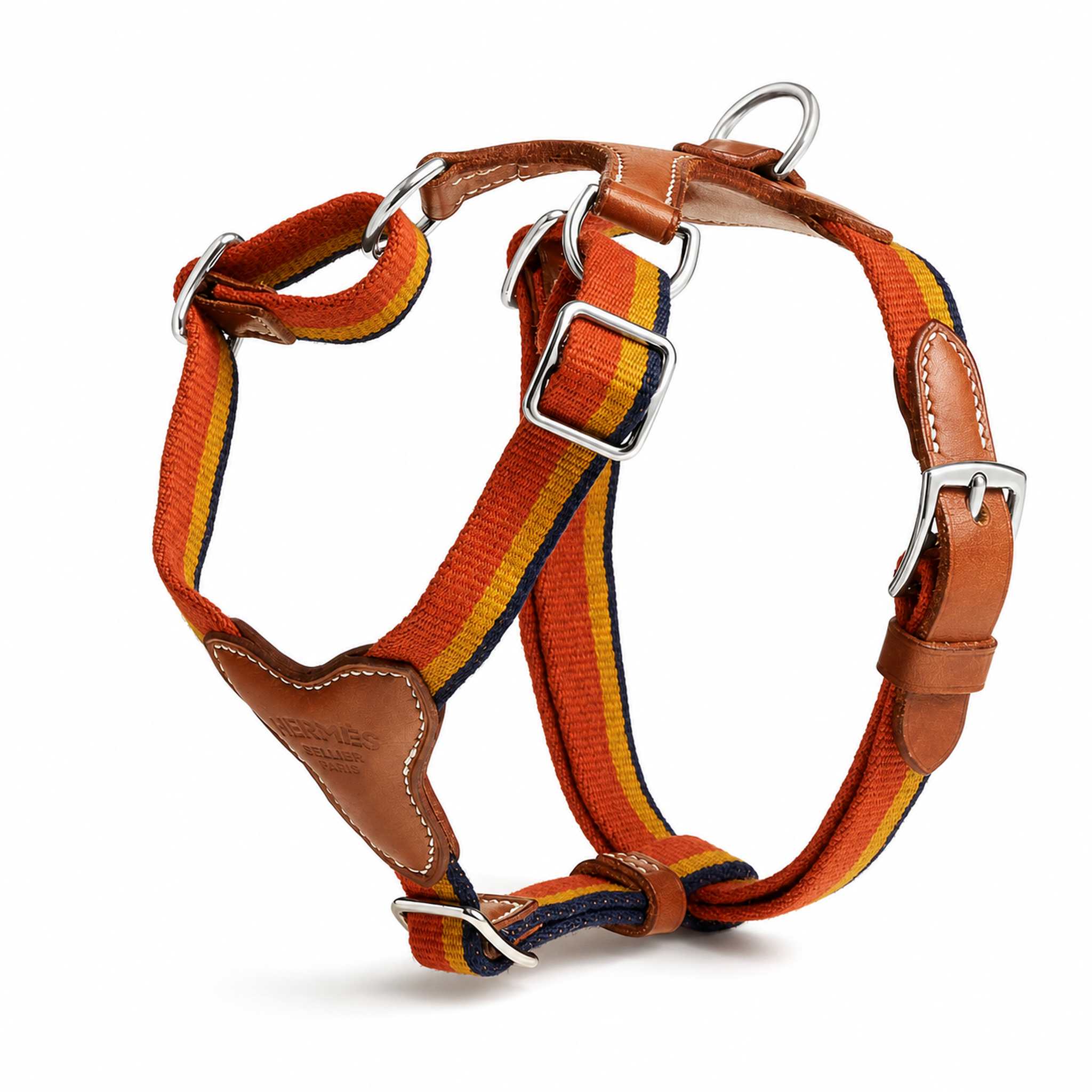Set Collare, pettorina e guinzaglio per cani HM Rocabar Stripe