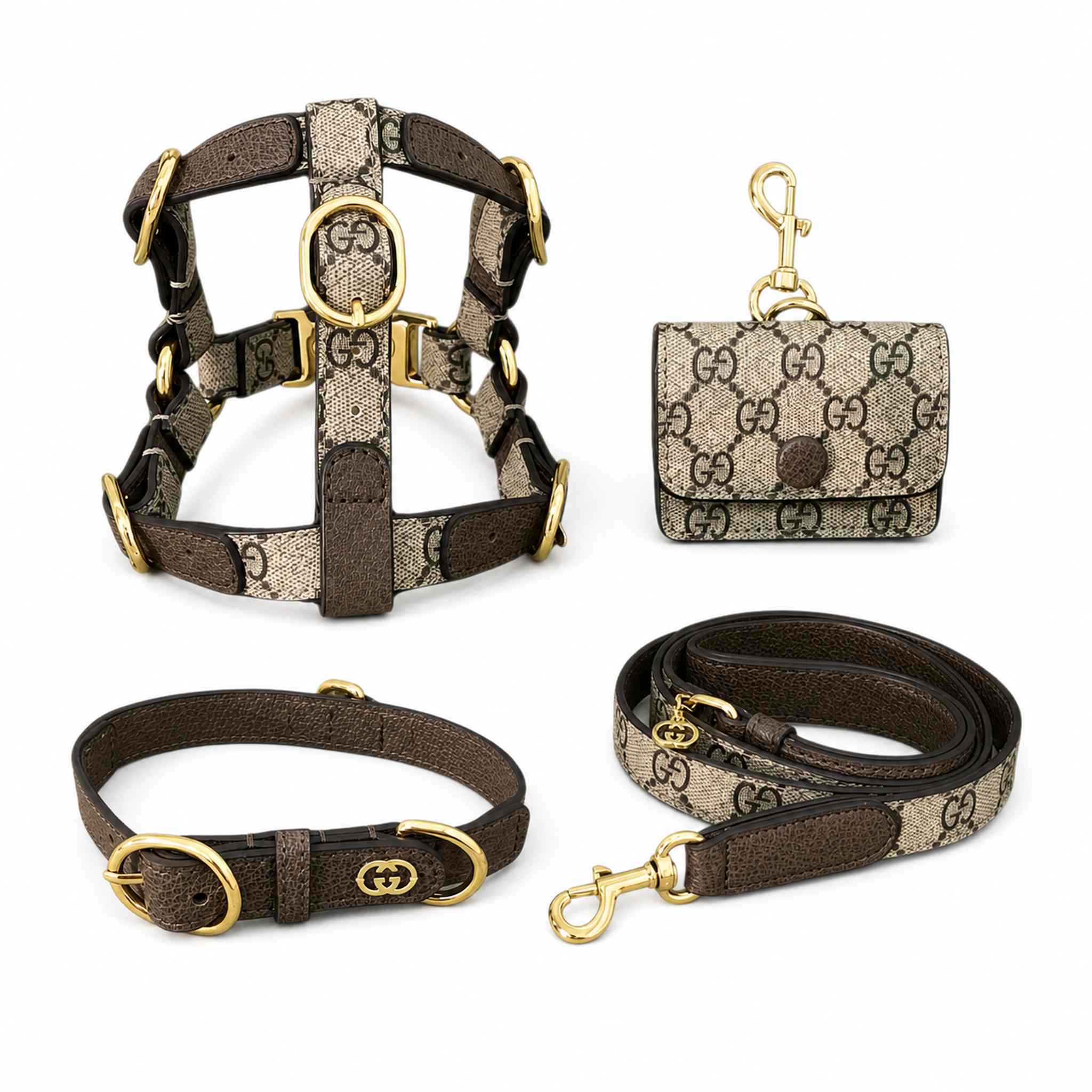 Set da passeggio per cani: pettorina, collare e accessori