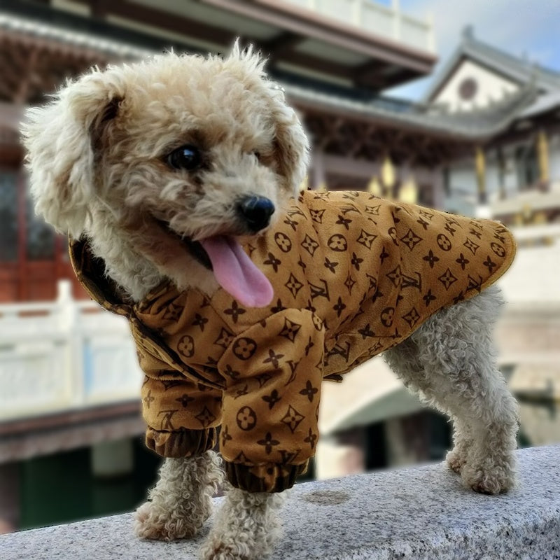 Giacca con cappuccio reversibile con monogramma LV