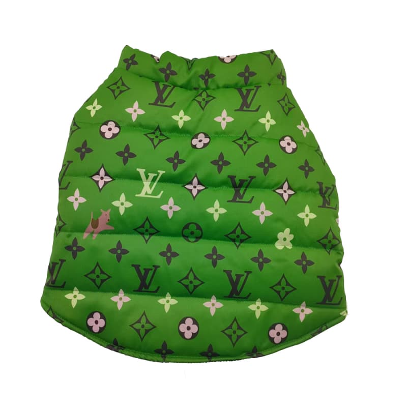 Giacca per cani LV verde smeraldo