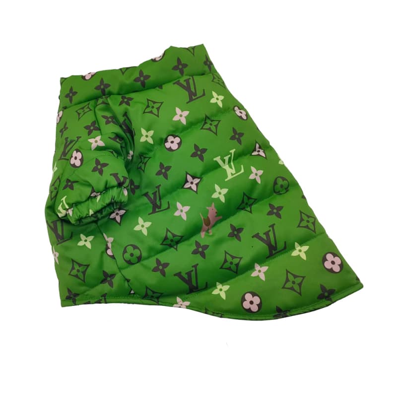 Giacca per cani LV verde smeraldo