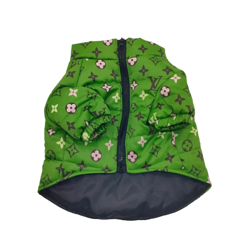 Giacca per cani LV verde smeraldo
