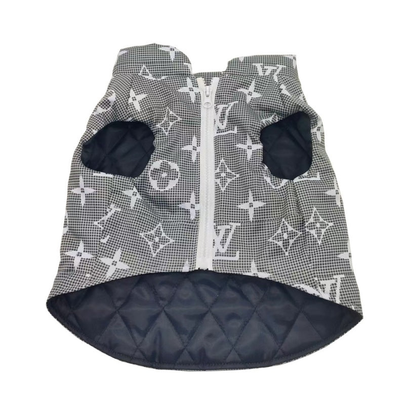 Gilet imbottito LV con trama a griglia