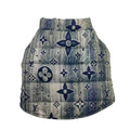 Giacca per cani LV Vintage blu a fantasia floreale