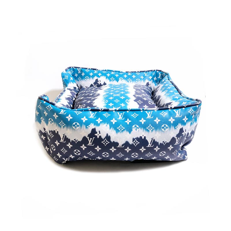 Cuccia per cani con design ad acquerello