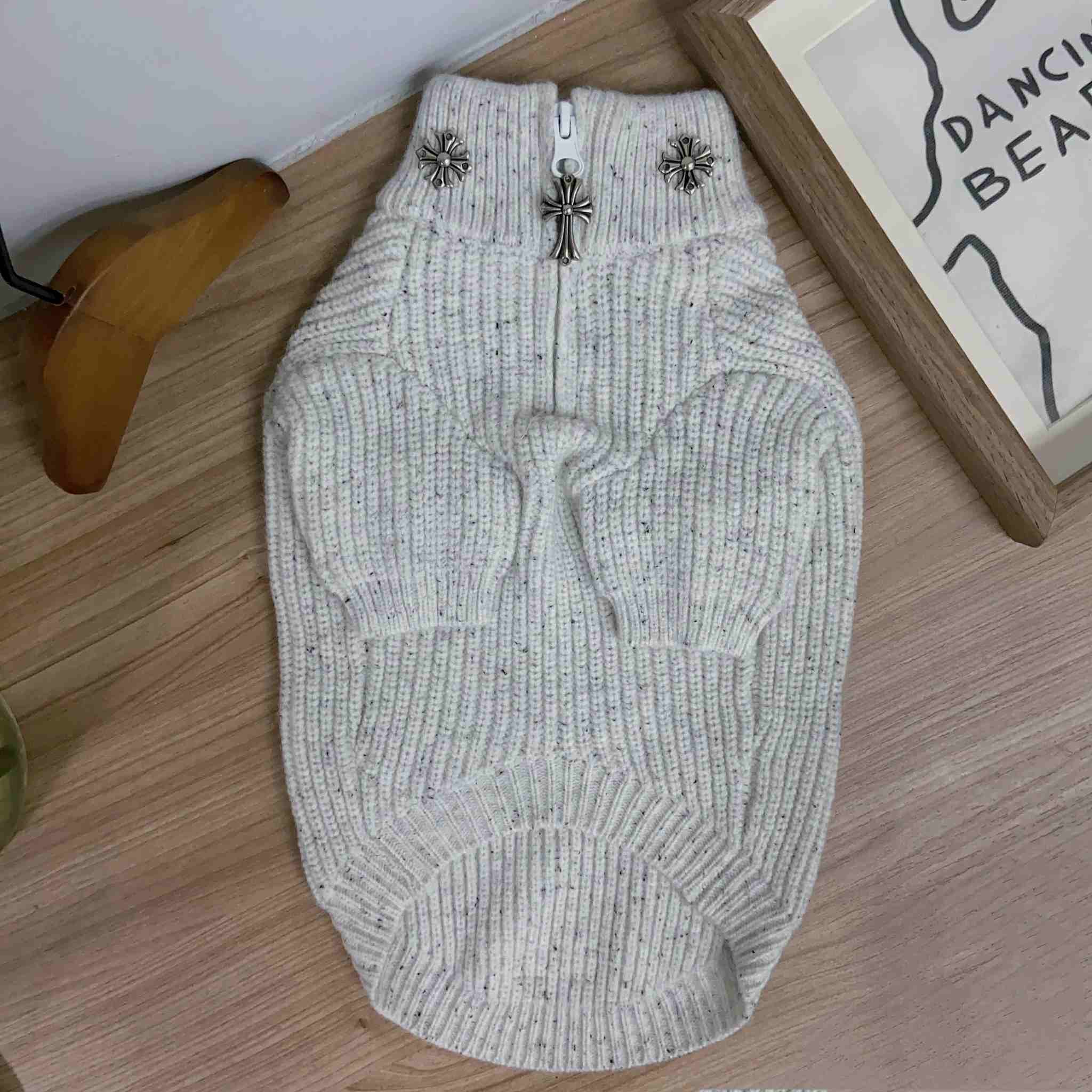 Maglione per cani con cerniera