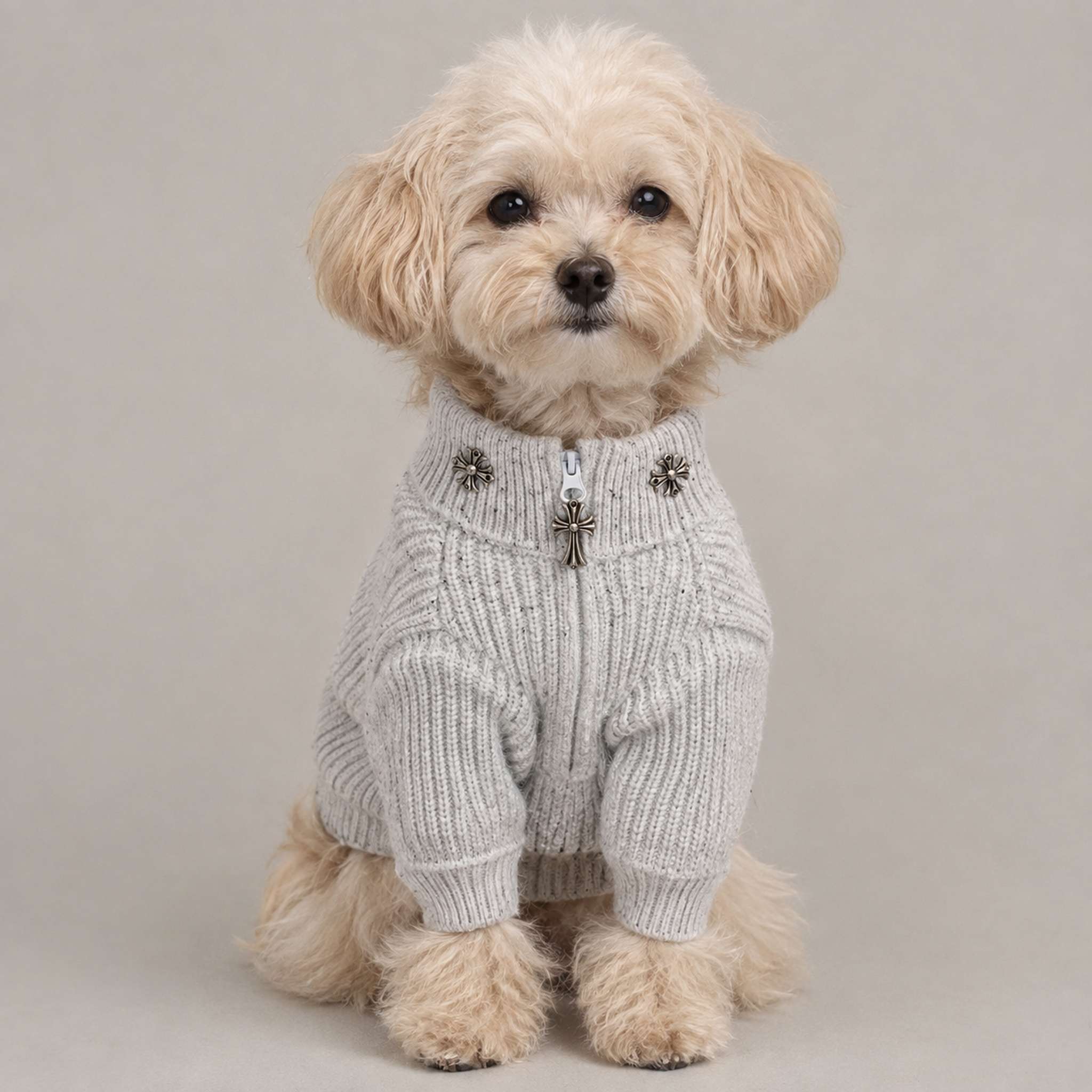 Maglione per cani con cerniera