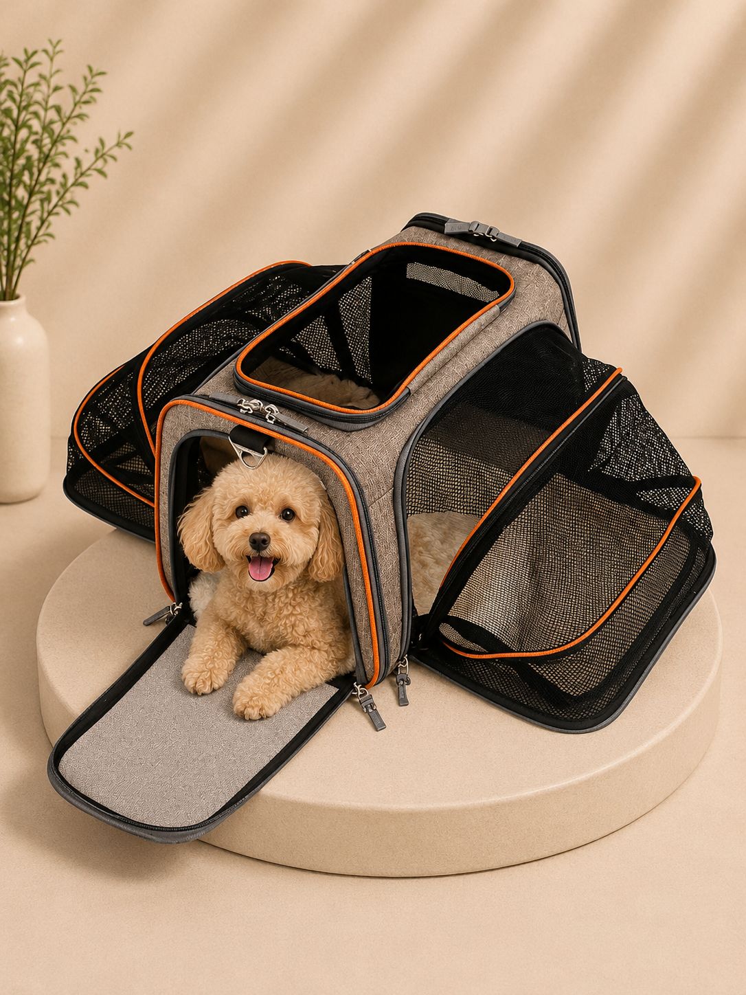 Trasportino Espandibile per Cani – Borsa da Viaggio Pieghevole Omologata Aereo