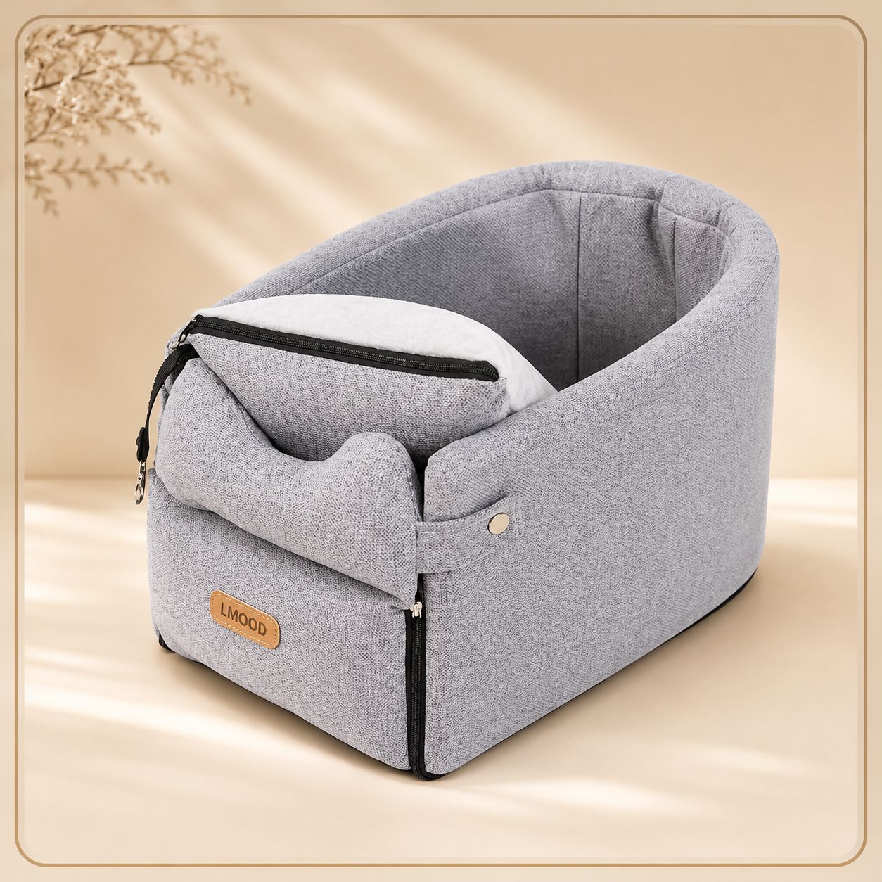 Seggiolino Auto per Cani di Piccola Taglia – Cuccia Portatile da Viaggio Comfort & Sicurezza