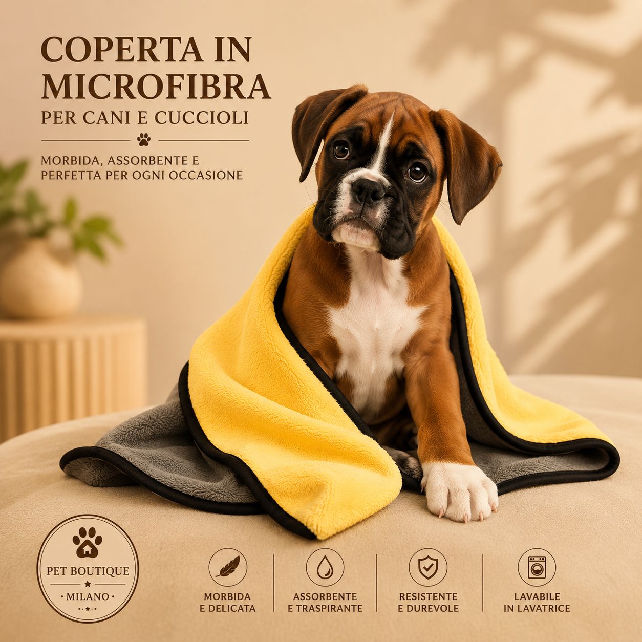Asciugamano Assorbente per Cani – Ultra Assorbente e Morbido