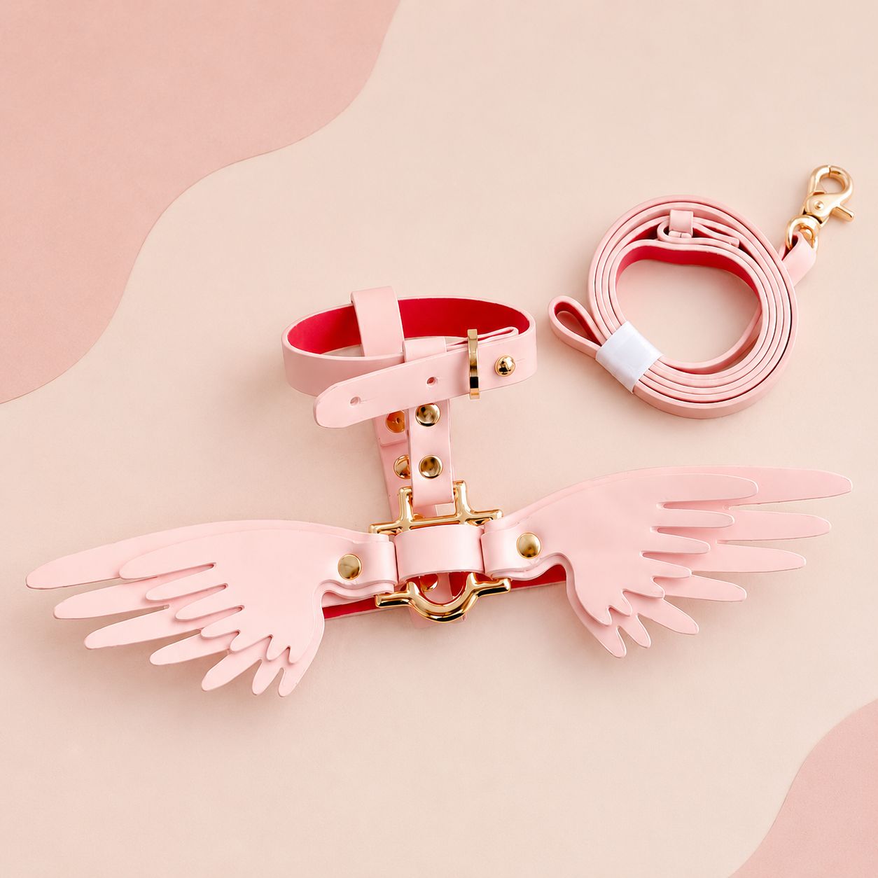 Pettorina Angel Wings per Cani – Elegante con Ali Decorative e Guinzaglio Abbinato