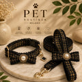 Collare con Guinzaglio Coordinato a Righe – Eleganza e Comfort per il Tuo Cane