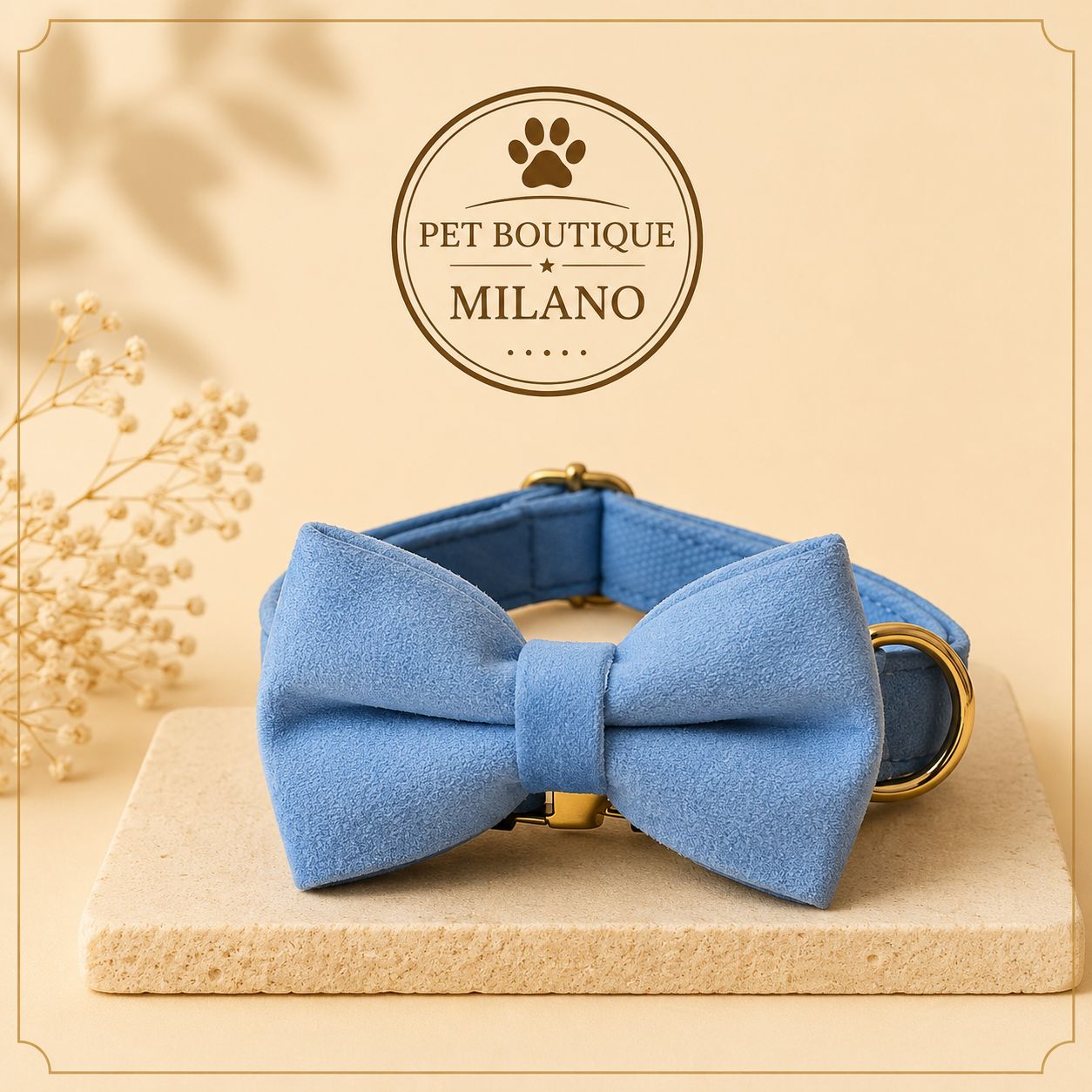 Collare e Guinzaglio Velvet Luxury per Cani – Eleganza Morbida con Dettagli Premium