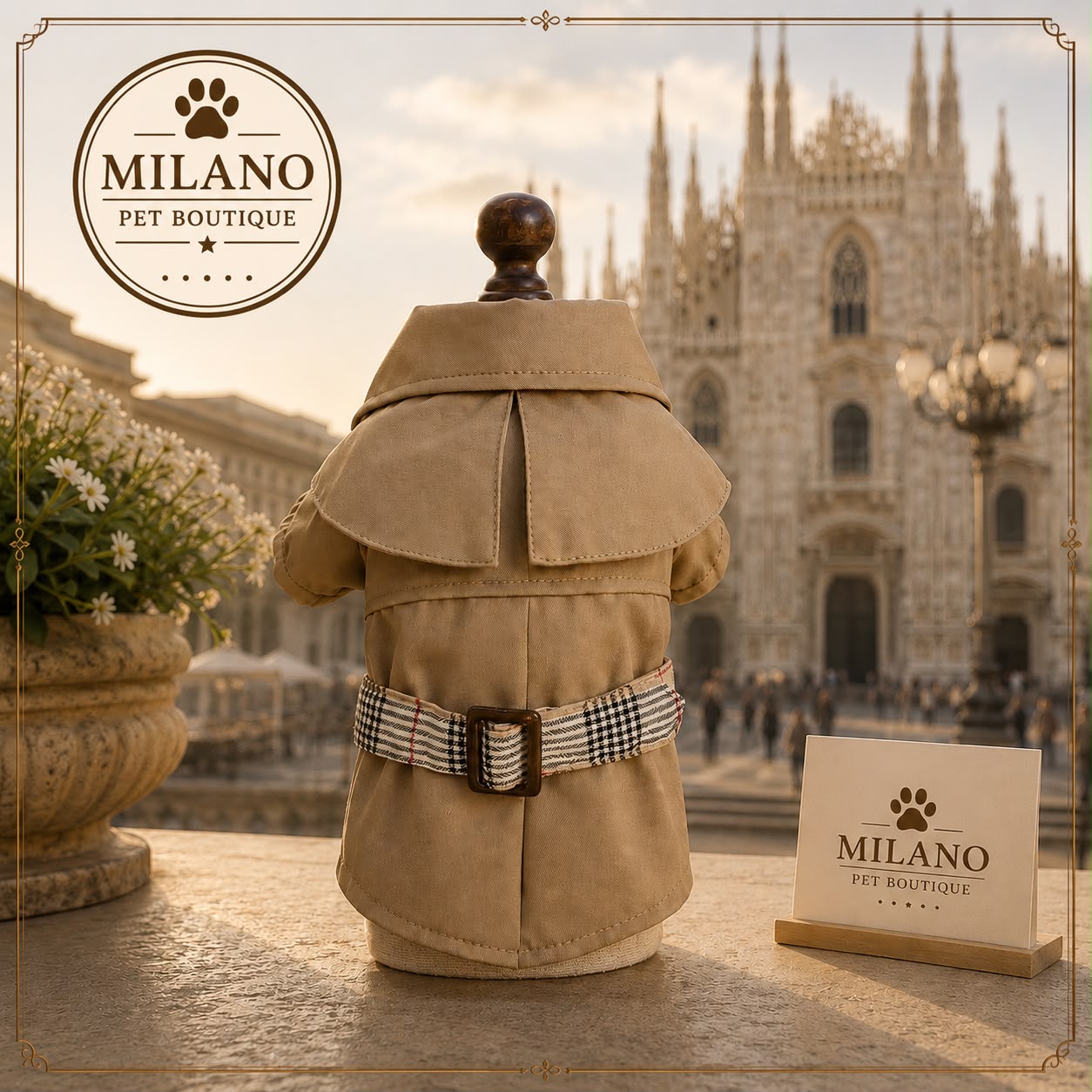 Trench Elegante per Cani – Collezione Dog Fashion Milano PET Boutique