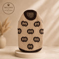 Maglioncino Elegance Monogram Beige per Cani