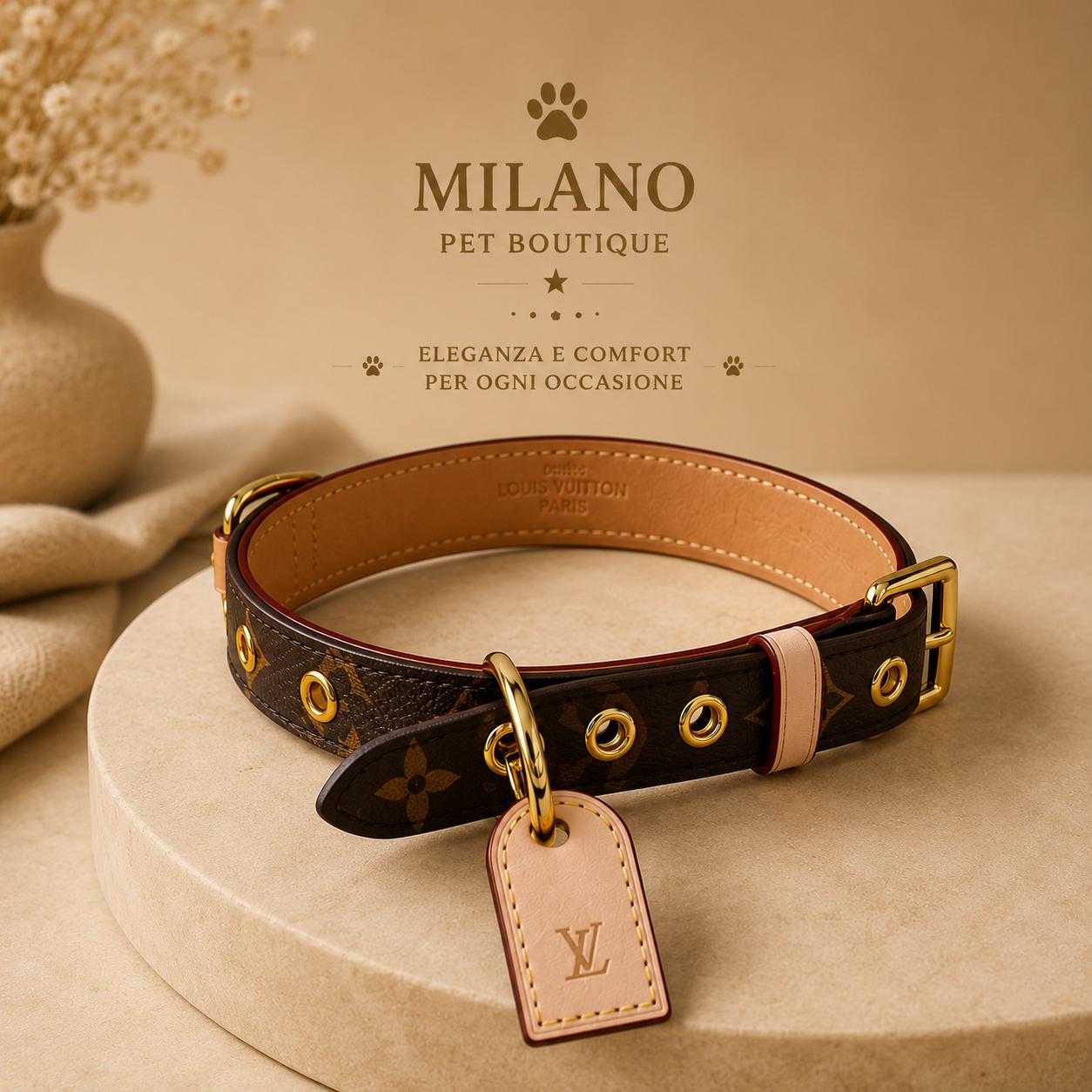 Set Luxury Amelia™ Collare e Guinzaglio Premium per Cani | Milano Pet Boutique