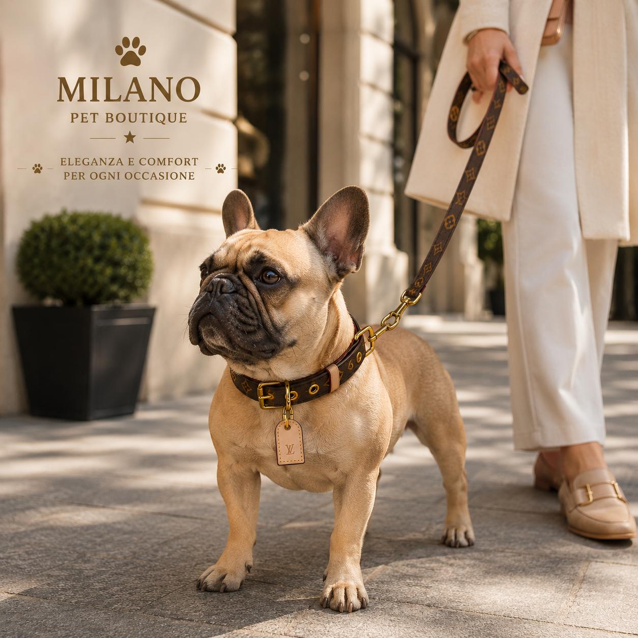Set Luxury Amelia™ Collare e Guinzaglio Premium per Cani | Milano Pet Boutique