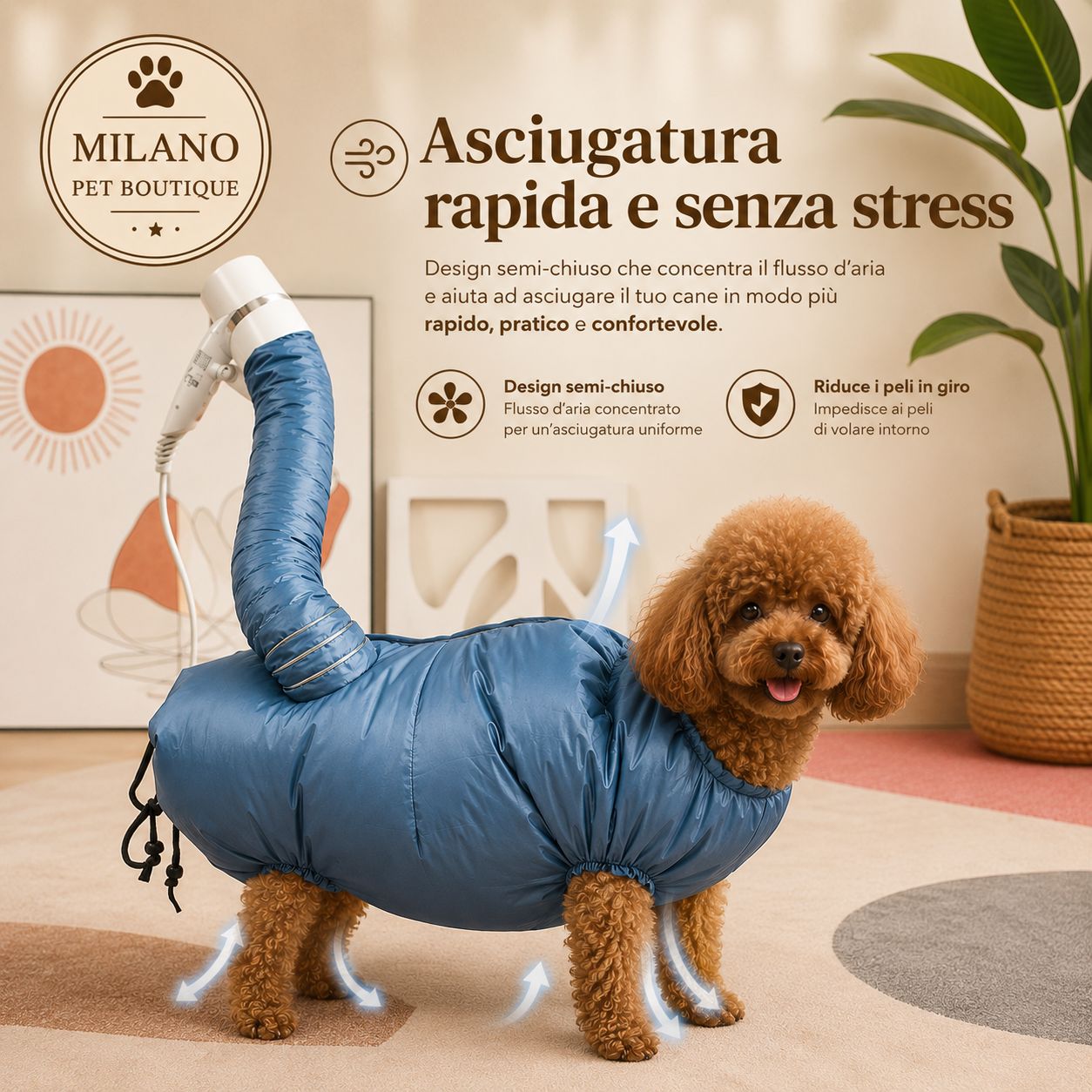 Sacco Asciugante per Cani DryBag Pro™ | Asciugatura Rapida e Senza Stress