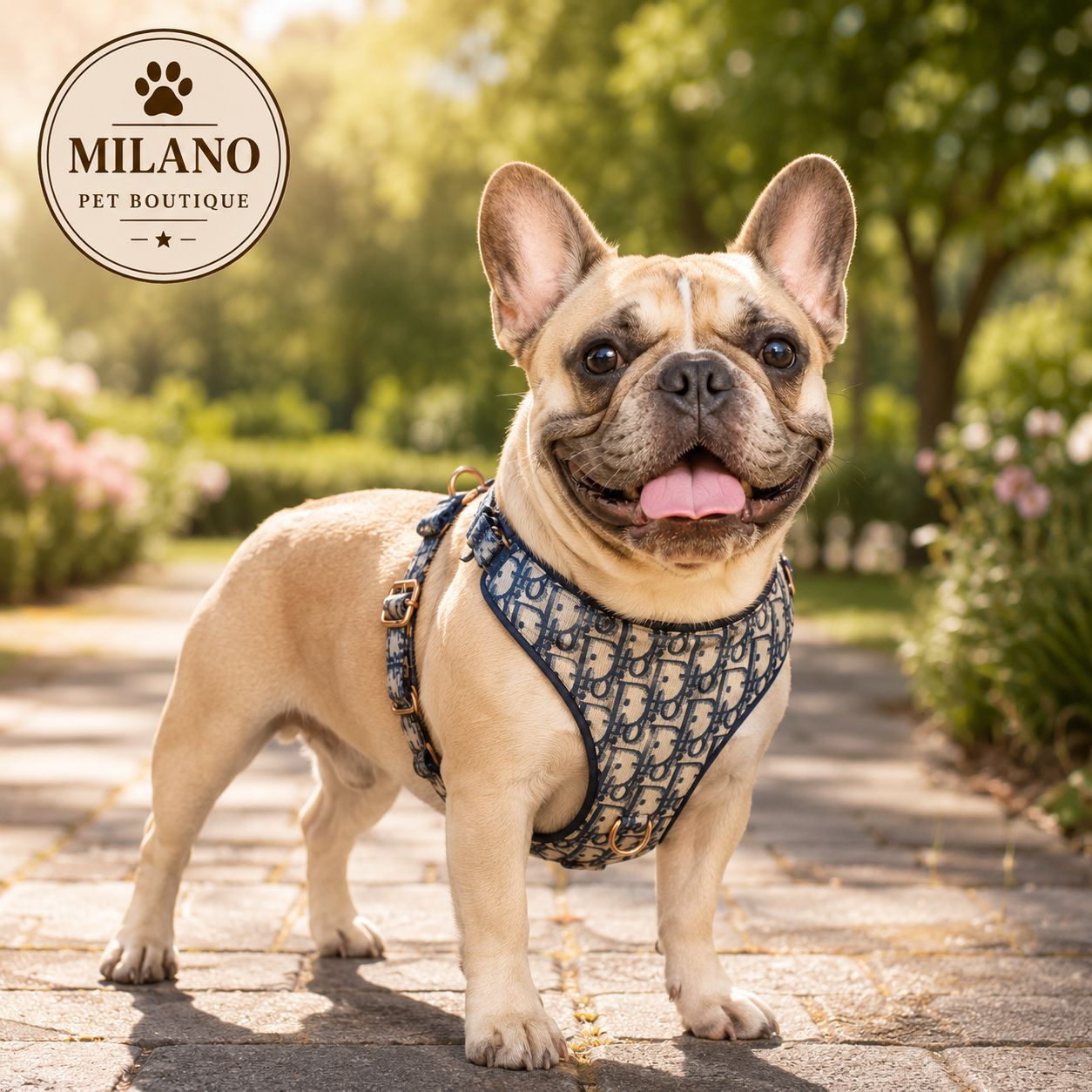 Pettorina Elegance Monogram™ Blu Luxury per Cani