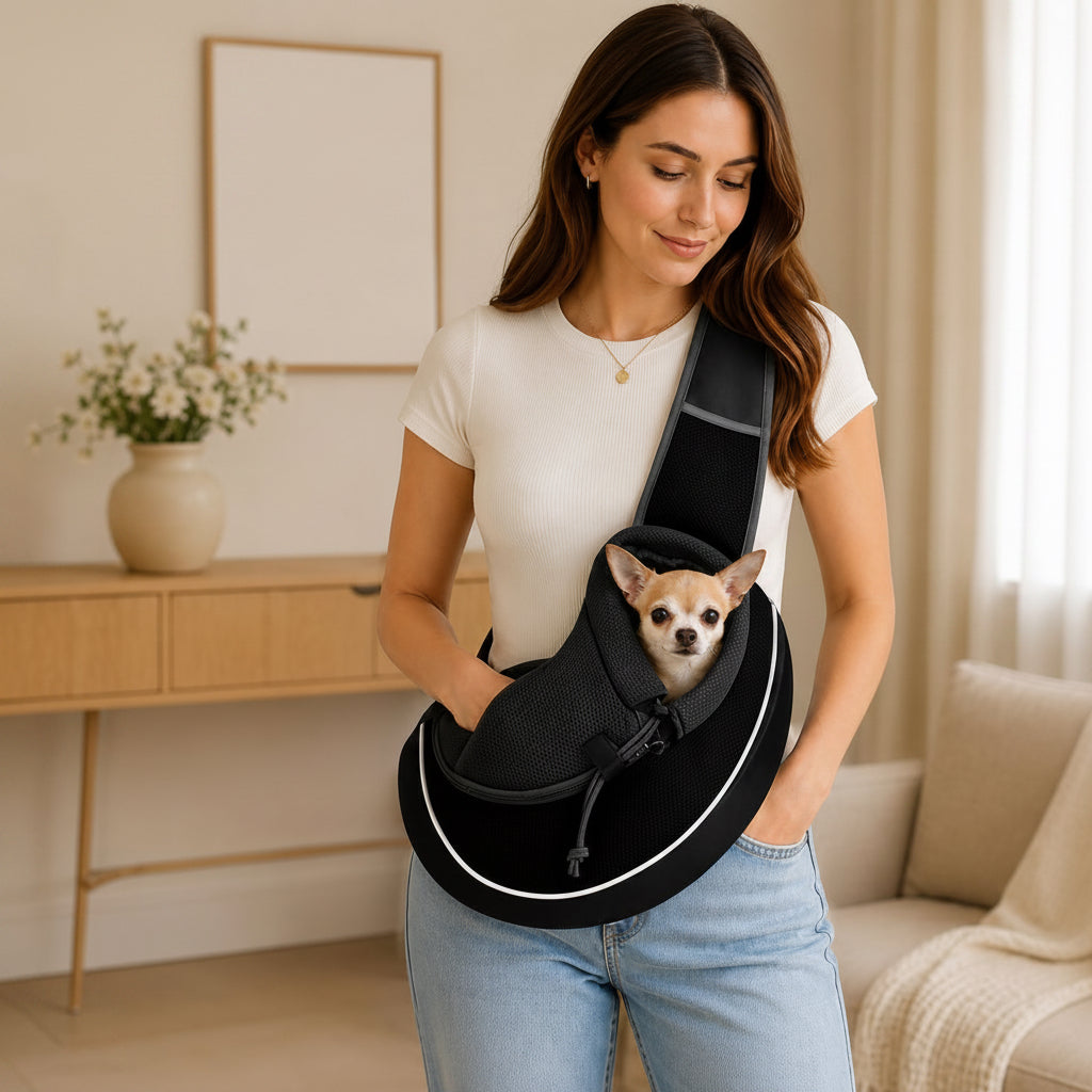 Borsa Trasporto Cane Tracolla – Comoda, Traspirante e Sicura per Passeggiate e Viaggi