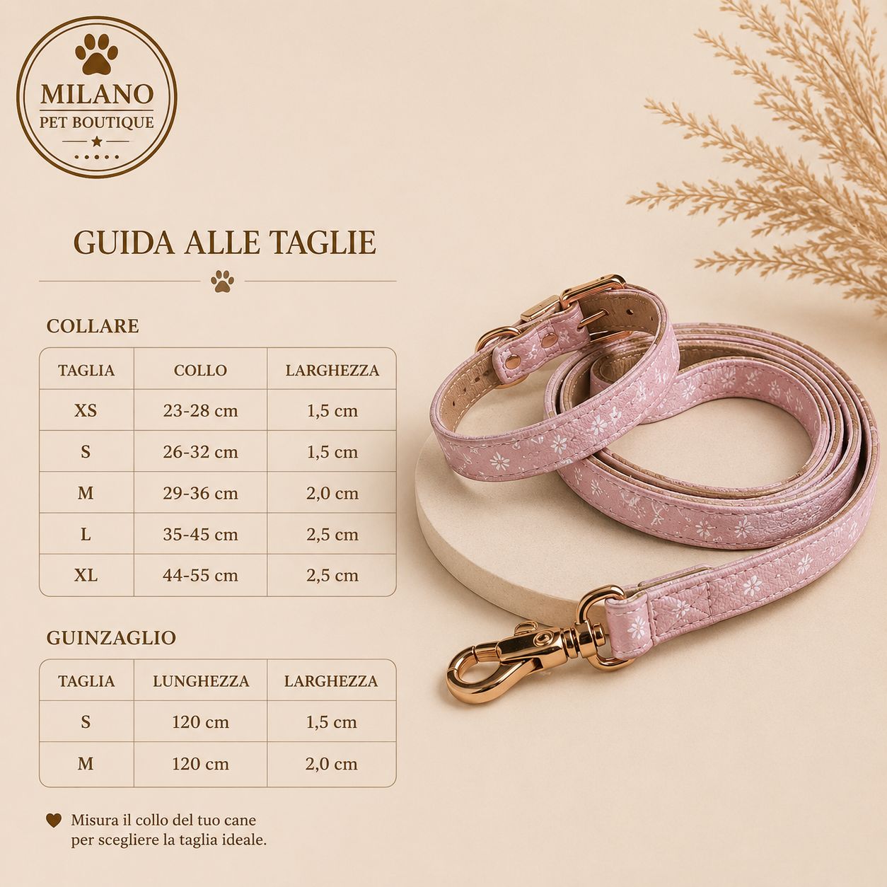 Set Collare e Guinzaglio Monogram Luxury per Cani