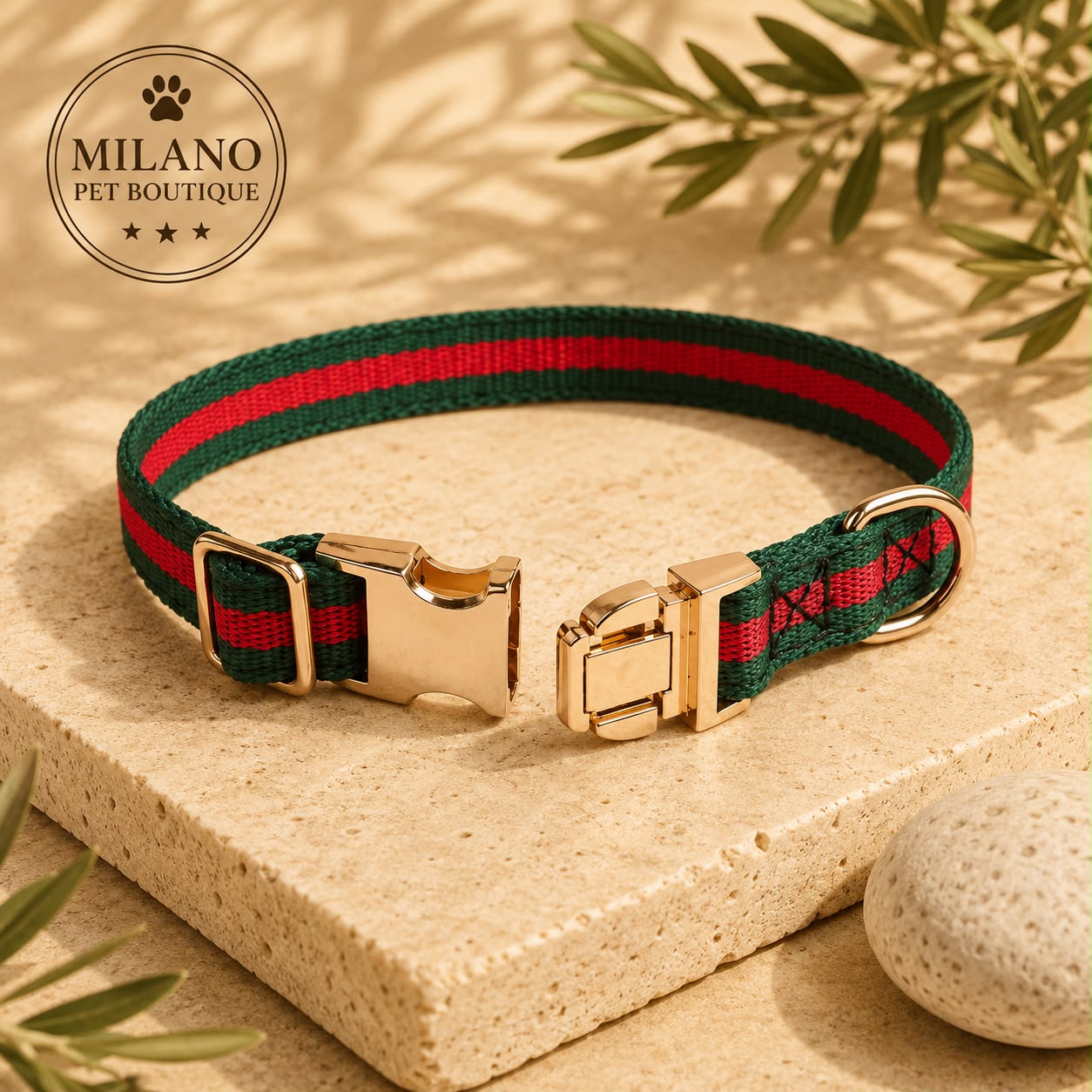 Set Collare e Guinzaglio GG Heritage per Cani | Milano PET Boutique